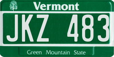 VT license plate JKZ483