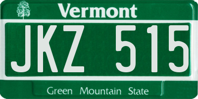 VT license plate JKZ515