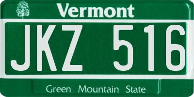 VT license plate JKZ516