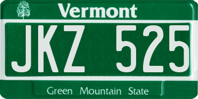 VT license plate JKZ525