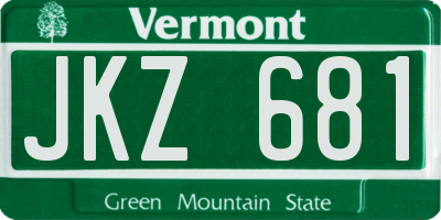 VT license plate JKZ681
