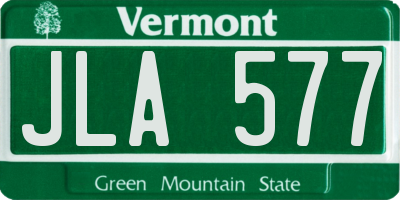 VT license plate JLA577