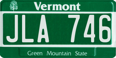 VT license plate JLA746