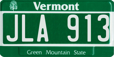 VT license plate JLA913