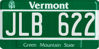 VT license plate JLB622