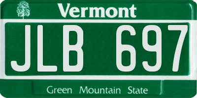 VT license plate JLB697