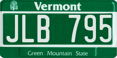 VT license plate JLB795