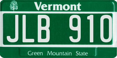 VT license plate JLB910