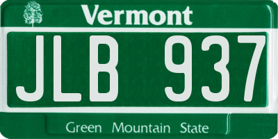 VT license plate JLB937