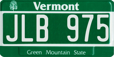 VT license plate JLB975