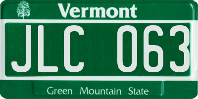 VT license plate JLC063