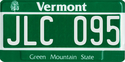 VT license plate JLC095