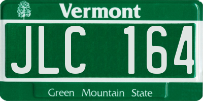 VT license plate JLC164