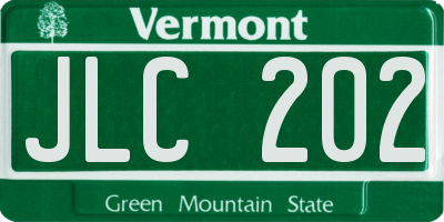 VT license plate JLC202