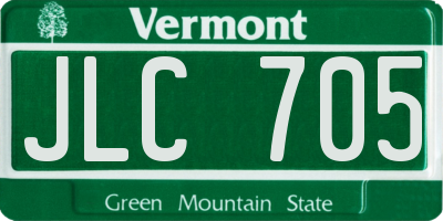 VT license plate JLC705