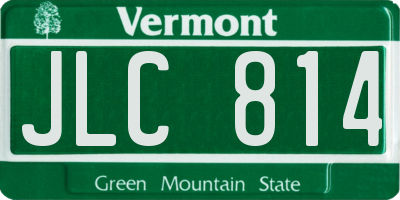 VT license plate JLC814