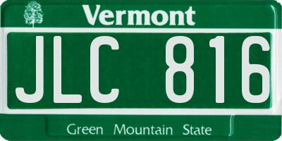 VT license plate JLC816
