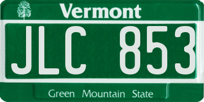 VT license plate JLC853