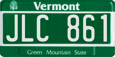 VT license plate JLC861