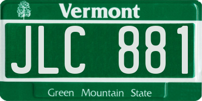 VT license plate JLC881