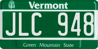 VT license plate JLC948