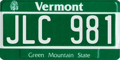 VT license plate JLC981