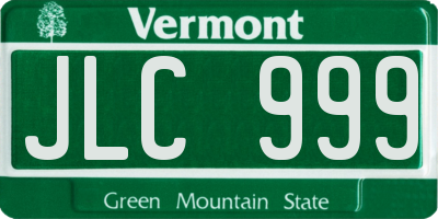 VT license plate JLC999