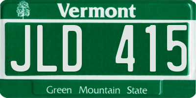 VT license plate JLD415