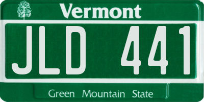VT license plate JLD441