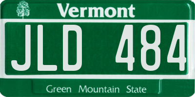 VT license plate JLD484