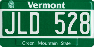 VT license plate JLD528