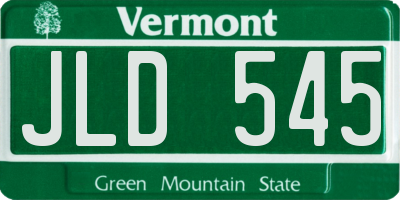 VT license plate JLD545