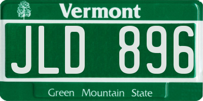 VT license plate JLD896