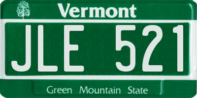 VT license plate JLE521