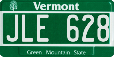 VT license plate JLE628