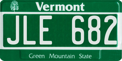 VT license plate JLE682