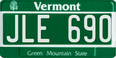 VT license plate JLE690
