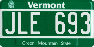 VT license plate JLE693