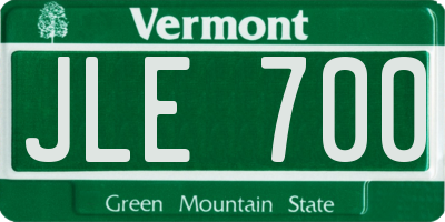 VT license plate JLE700
