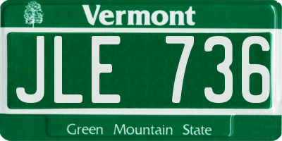 VT license plate JLE736
