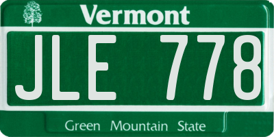 VT license plate JLE778