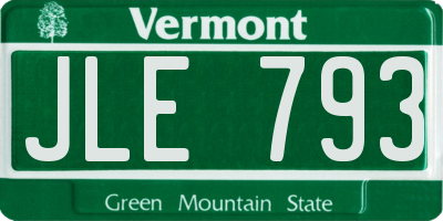 VT license plate JLE793