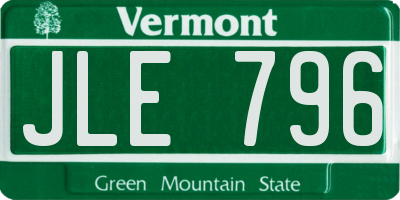 VT license plate JLE796