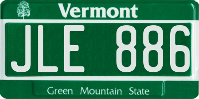VT license plate JLE886