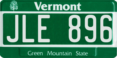 VT license plate JLE896