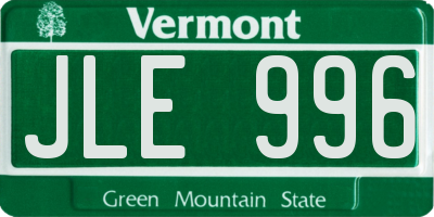 VT license plate JLE996