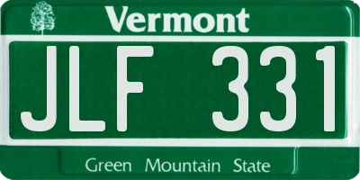 VT license plate JLF331