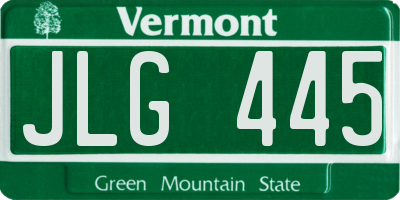 VT license plate JLG445