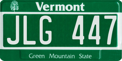 VT license plate JLG447