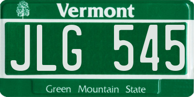 VT license plate JLG545